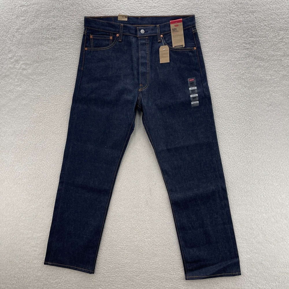 Levis Jeans Mens 30x30 Blue 501 Original Button Fly Rigid Shrink to Fit Cowboy